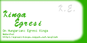 kinga egresi business card